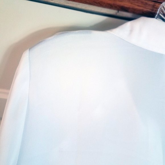 Bea Women's White Button Down Gold Studded Shirt Top Blouse - Picture 9 of 12